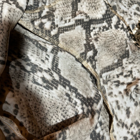 Code X Mode Brown & Black Snake Print Peek a Boo Skirt - Picture 8 of 8